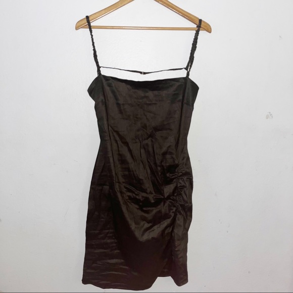 NWT J.Crew Collection side-ruched dress in stretch linen-viscose Sz 12 - Picture 4 of 10